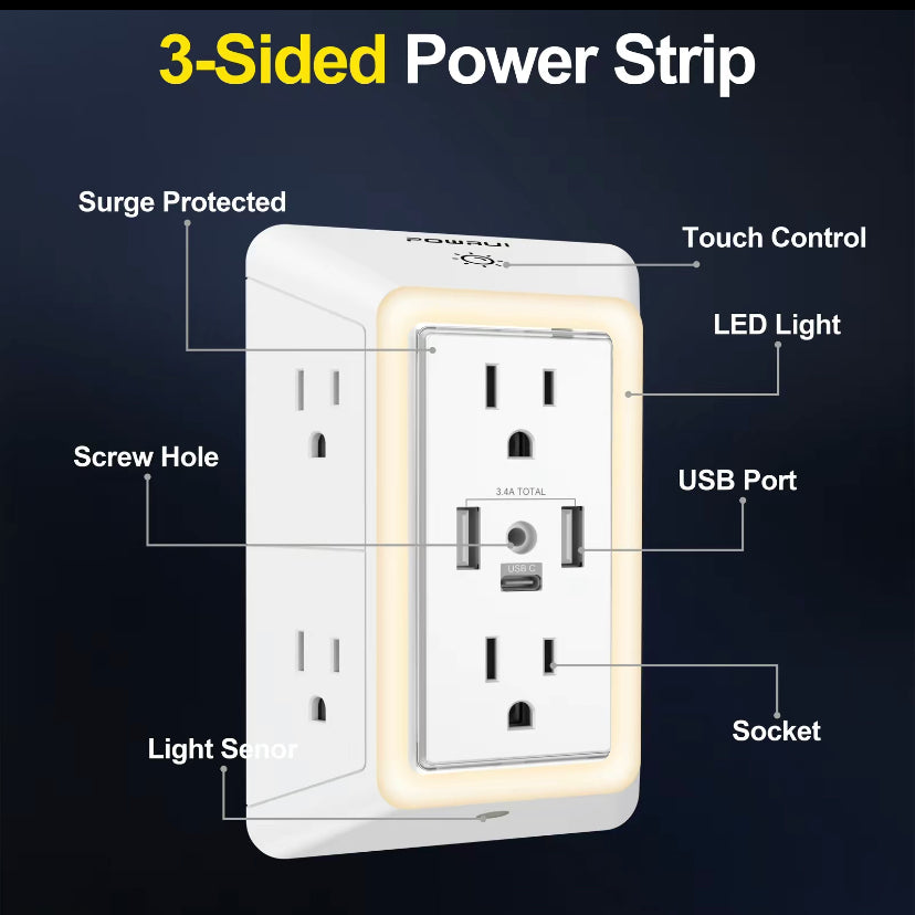 Multi Plug Outlet Surge Protector